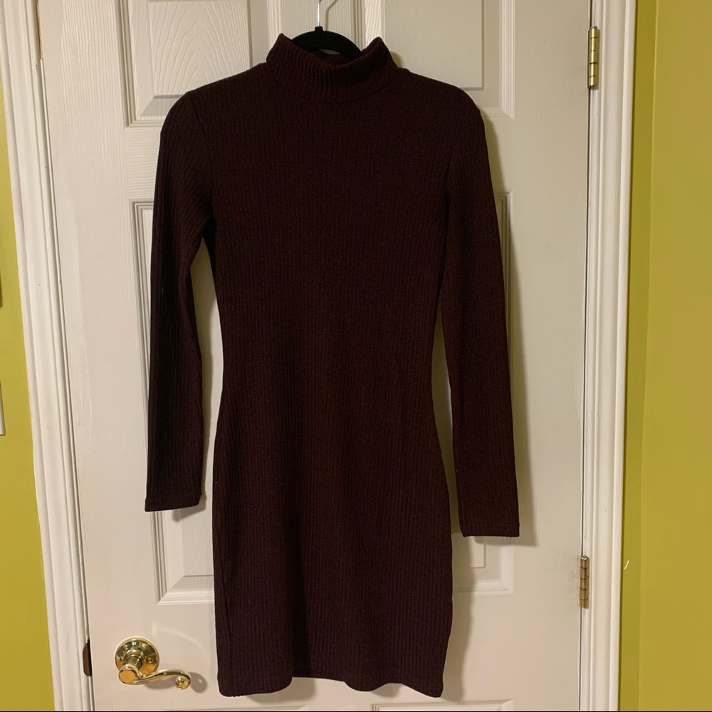 Dynamite - Burgundy Turtleneck Sweater Dress